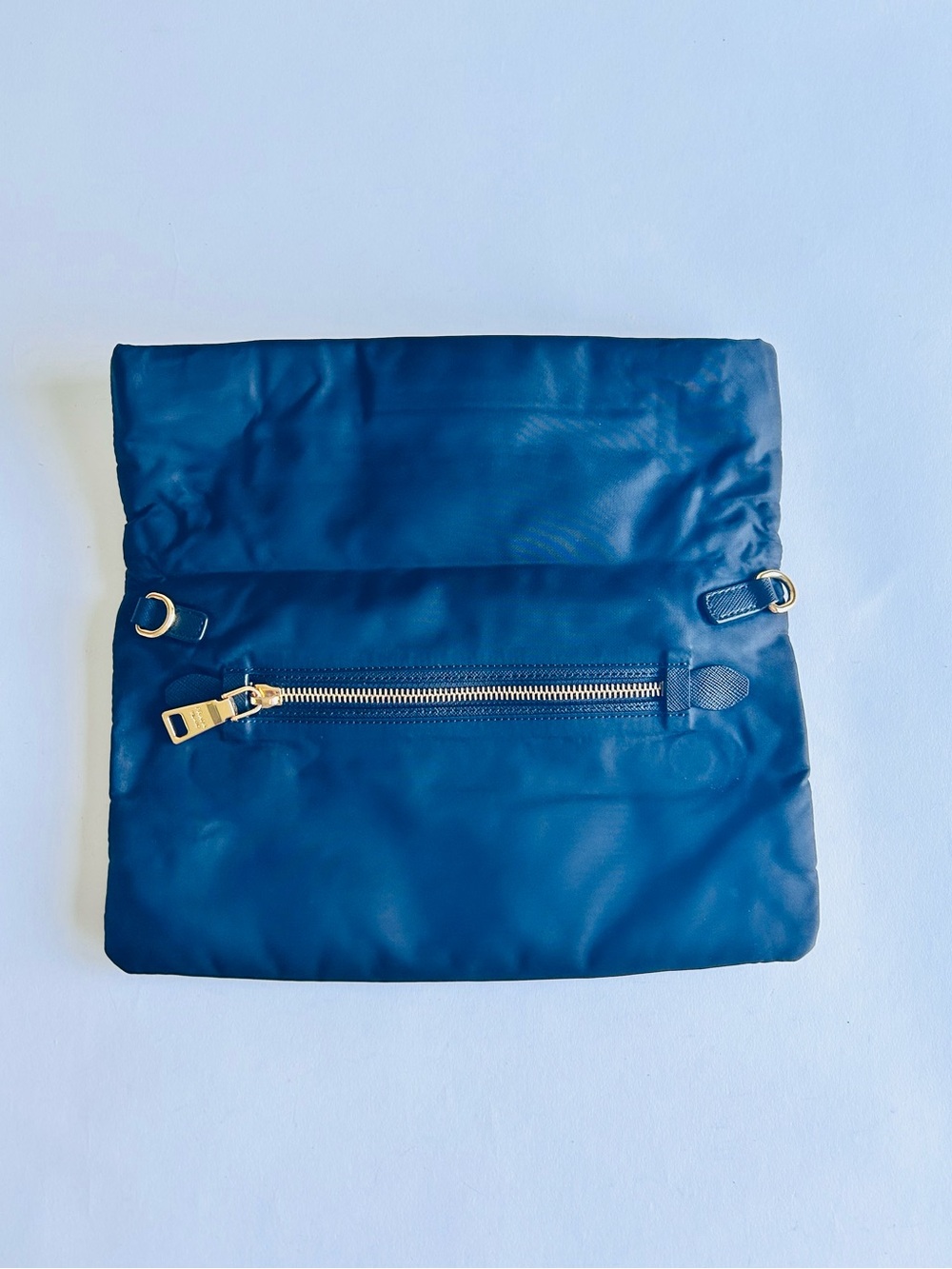 Prada Black Nylon Fold-Over Clutch - Picture 9 of 13